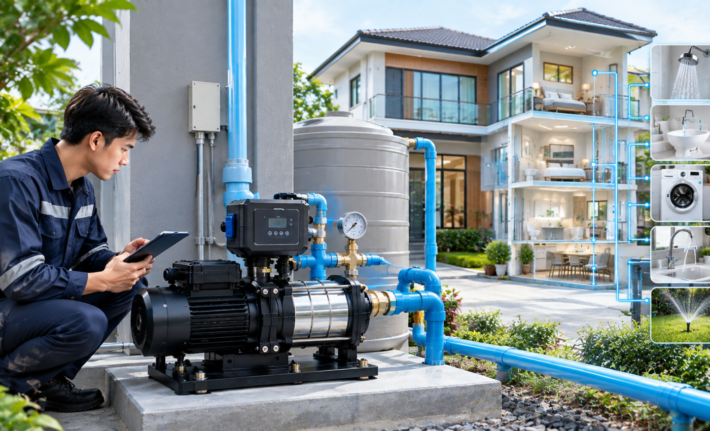 ปั๊มน้ำอัตโนมัติ Grundfos 900W