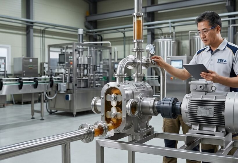 SEPA KOREA PUMP Lobe Pump สำหรับส่งของเหลวข้นในโรงงาน